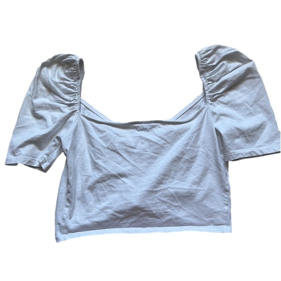 Wilfred Puff Sleeve Crop Top - Picture 4 of 5